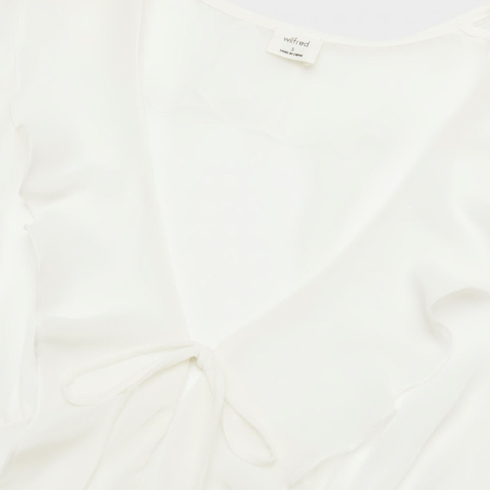 Wilfred x Aritzia  “Frenchy” White Ruffle Blouse - Picture 5 of 10